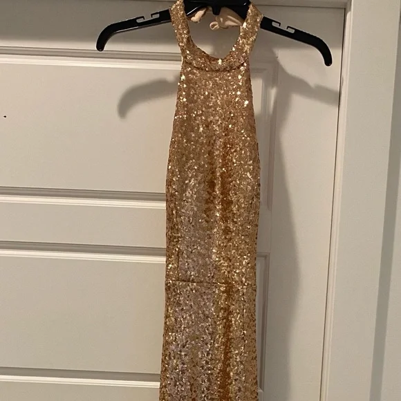 B Darlin | Dresses | B Darlin Rose Gold Full Length Gown Juniors Size 9  Medium In Womens | Poshmark